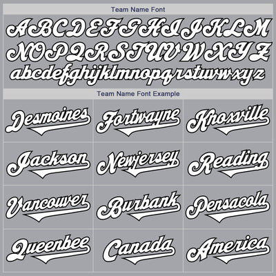 Custom Gray White-Black Authentic Two Tone Baseball Jersey