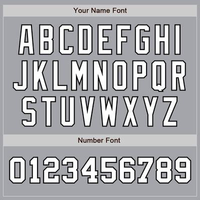 Custom Gray White-Black Authentic Two Tone Baseball Jersey