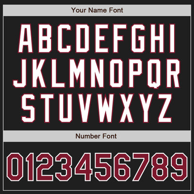 Custom Black Crimson-White Authentic Two Tone Baseball Jersey