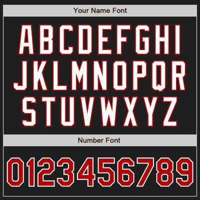 Custom Black Red-White Authentic Two Tone Baseball Jersey