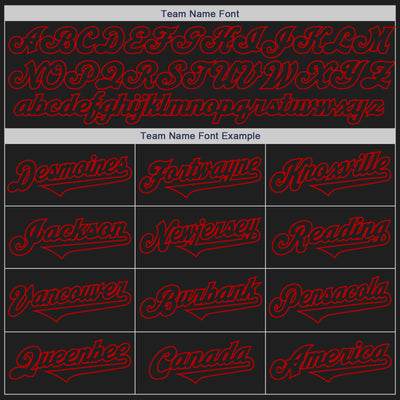 Custom Black Red Authentic Two Tone Baseball Jersey