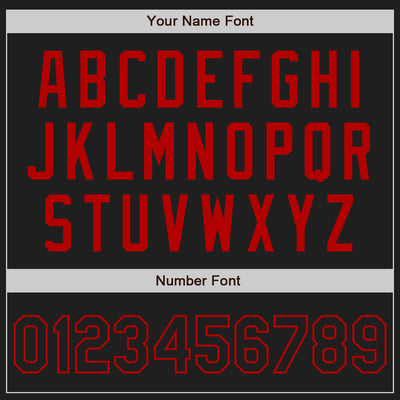 Custom Black Red Authentic Two Tone Baseball Jersey