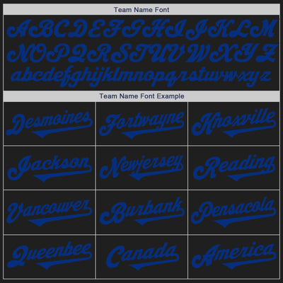 Custom Black Royal Authentic Two Tone Baseball Jersey