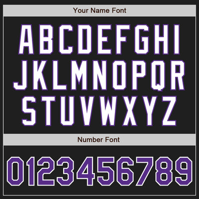 Custom Black Purple-White Authentic Two Tone Baseball Jersey