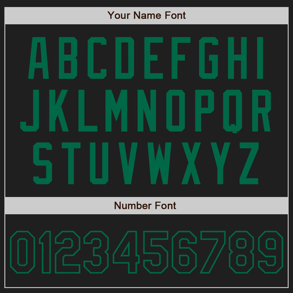 Custom Black Kelly Green Authentic Two Tone Baseball Jersey