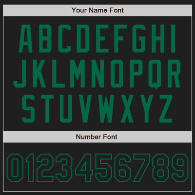 Custom Black Kelly Green Authentic Two Tone Baseball Jersey