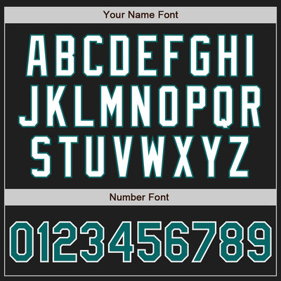 Custom Black Teal-White Authentic Two Tone Baseball Jersey