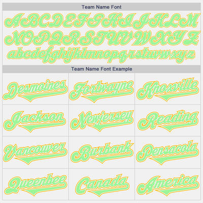 Custom White Pink Pea Green-Gold Authentic Two Tone Baseball Jersey