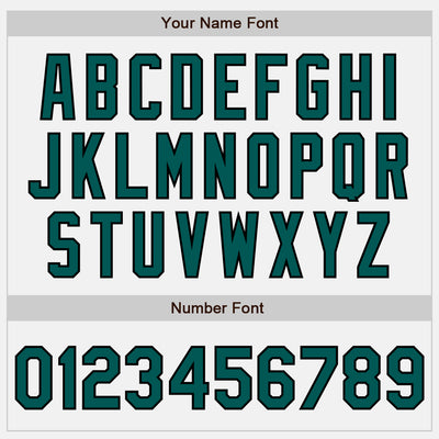 Custom White Midnight Green-Black Authentic Two Tone Baseball Jersey