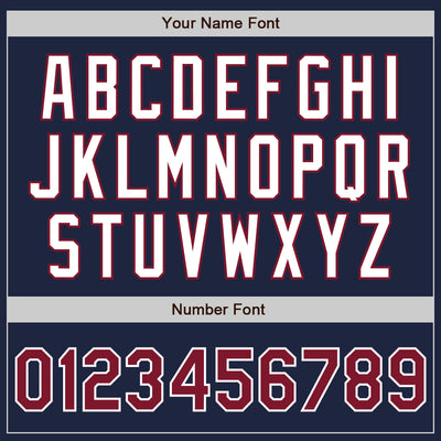 Custom Navy Crimson-White Authentic Two Tone Baseball Jersey