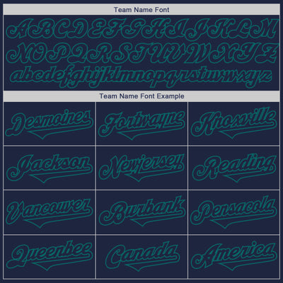 Custom Navy Teal Authentic Two Tone Baseball Jersey