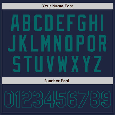 Custom Navy Teal Authentic Two Tone Baseball Jersey