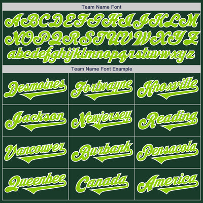 Custom Green Neon Green-White Authentic Two Tone Baseball Jersey