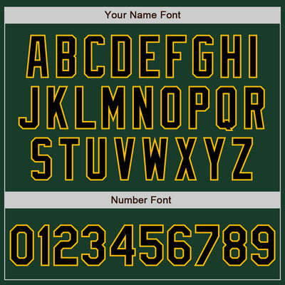 Custom Green Black-Gold Authentic Two Tone Baseball Jersey