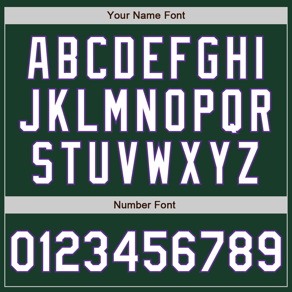 Custom Green White-Purple Authentic Two Tone Baseball Jersey