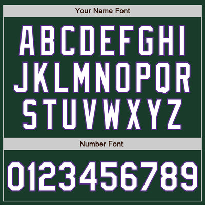 Custom Green White-Purple Authentic Two Tone Baseball Jersey