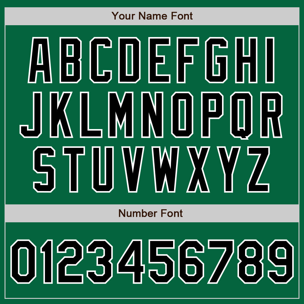 Custom Kelly Green Black-White Authentic Two Tone Baseball Jersey