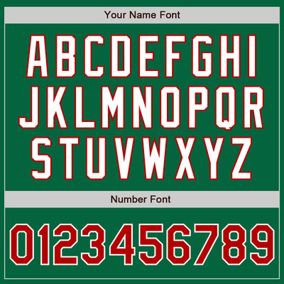 Custom Kelly Green Red-White Authentic Two Tone Baseball Jersey