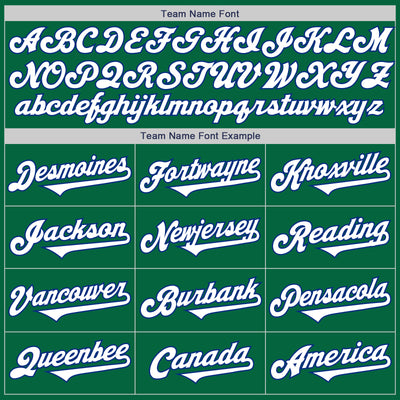 Custom Kelly Green White-Royal Authentic Two Tone Baseball Jersey