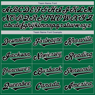 Custom Kelly Green Black-White Authentic Two Tone Baseball Jersey