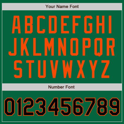 Custom Kelly Green Black-Orange Authentic Two Tone Baseball Jersey