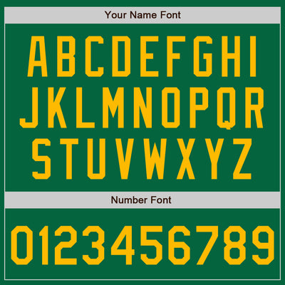 Custom Kelly Green Gold Authentic Two Tone Baseball Jersey