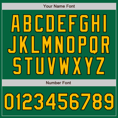 Custom Kelly Green Gold-Black Authentic Two Tone Baseball Jersey