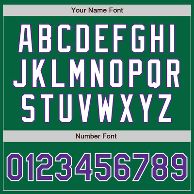 Custom Kelly Green Purple-White Authentic Two Tone Baseball Jersey