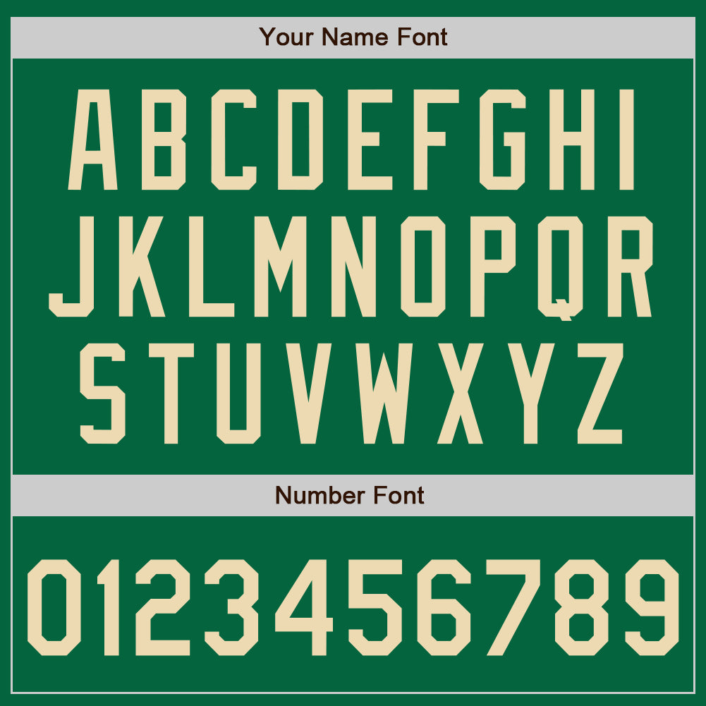 Custom Kelly Green Cream Authentic Two Tone Baseball Jersey