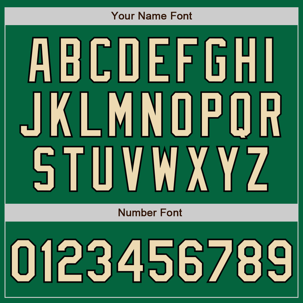 Custom Kelly Green Cream-Black Authentic Two Tone Baseball Jersey