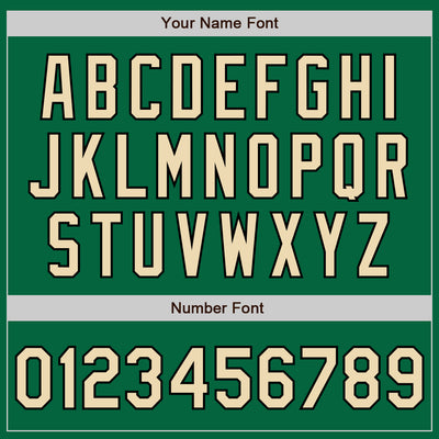 Custom Kelly Green Cream-Black Authentic Two Tone Baseball Jersey