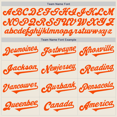 Custom Cream Orange Authentic Two Tone Baseball Jersey