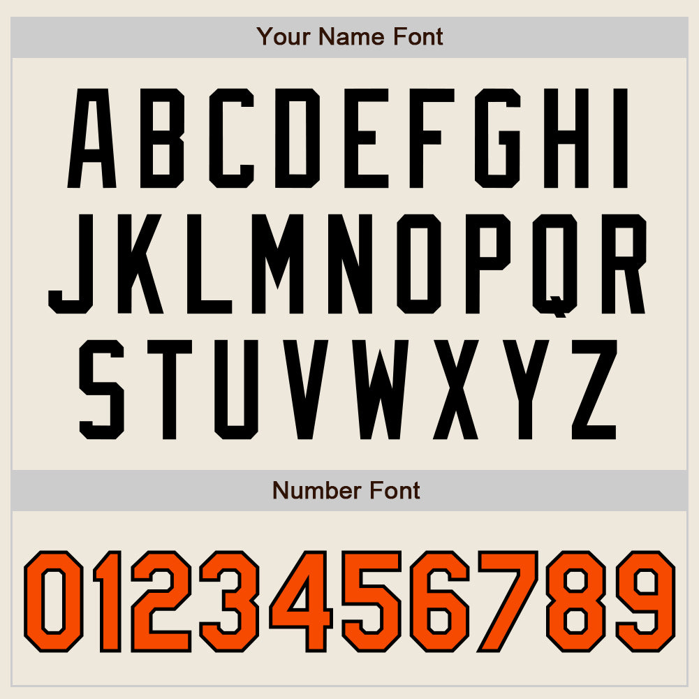 Custom Cream Orange-Black Authentic Two Tone Baseball Jersey