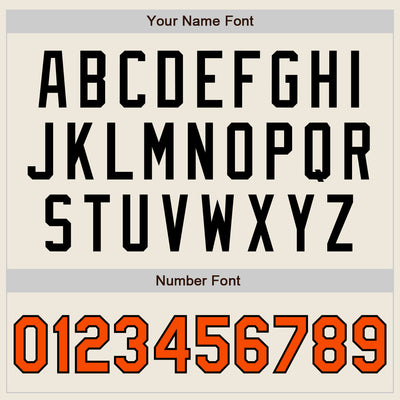 Custom Cream Orange-Black Authentic Two Tone Baseball Jersey