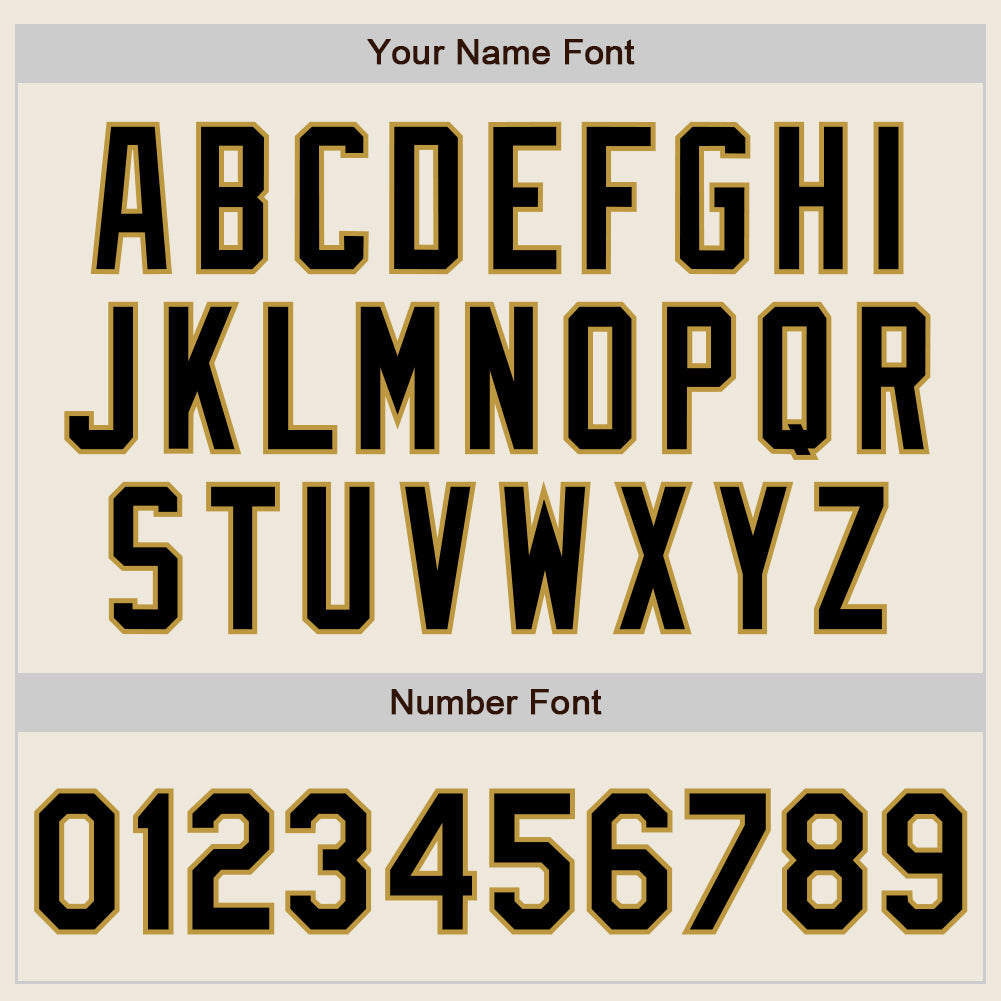 Custom Cream Black-Old Gold Authentic Two Tone Baseball Jersey