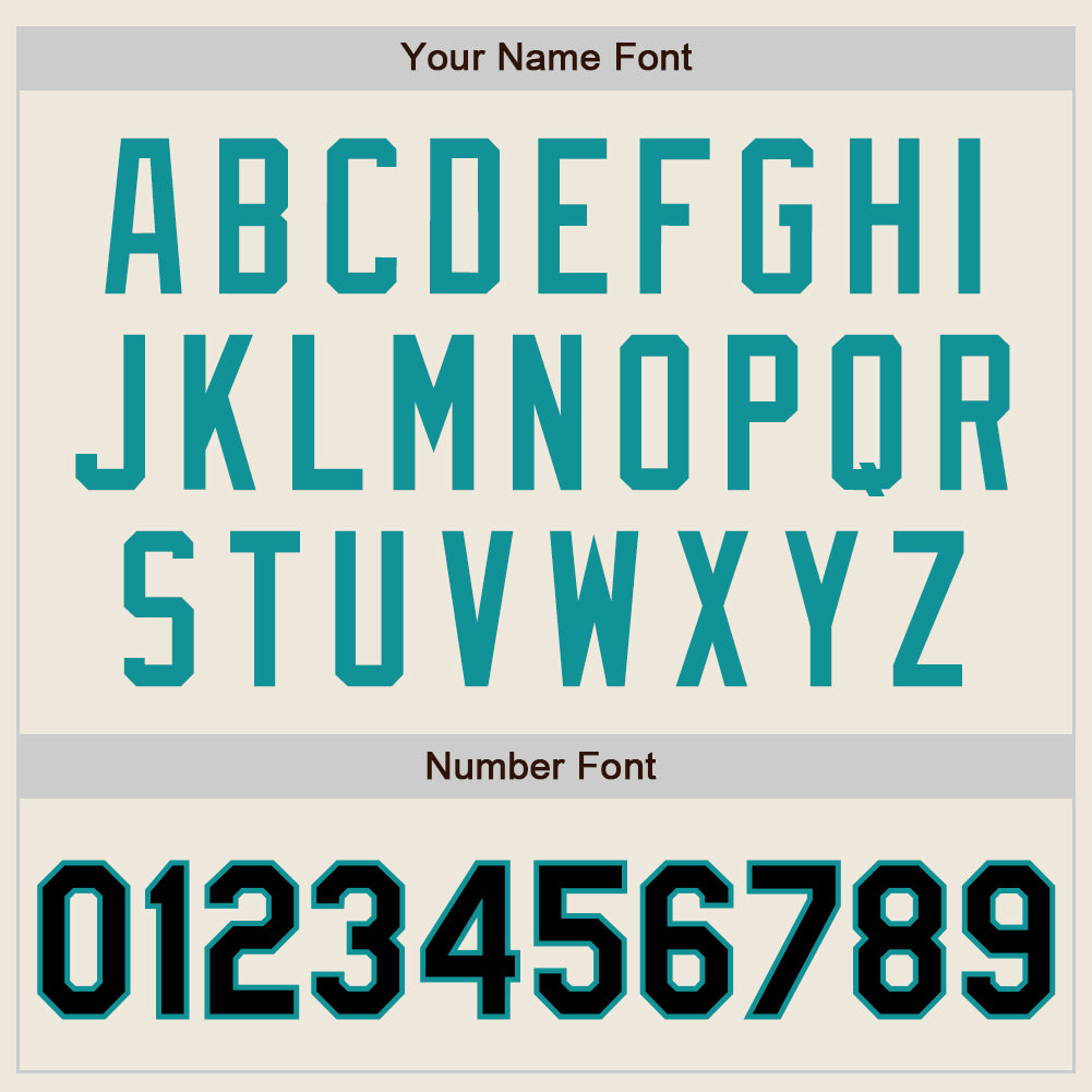 Custom Cream Black-Teal Authentic Two Tone Baseball Jersey