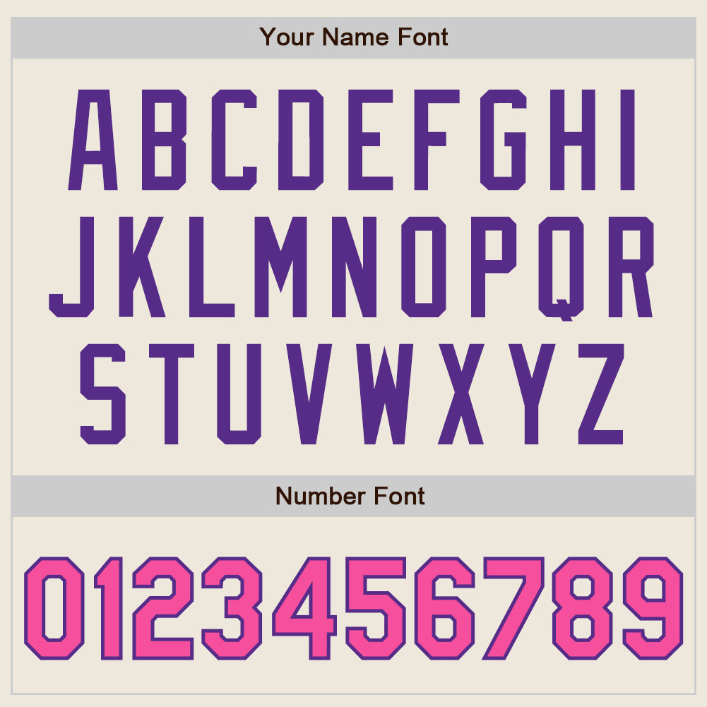 Custom Cream Pink-Purple Authentic Two Tone Baseball Jersey