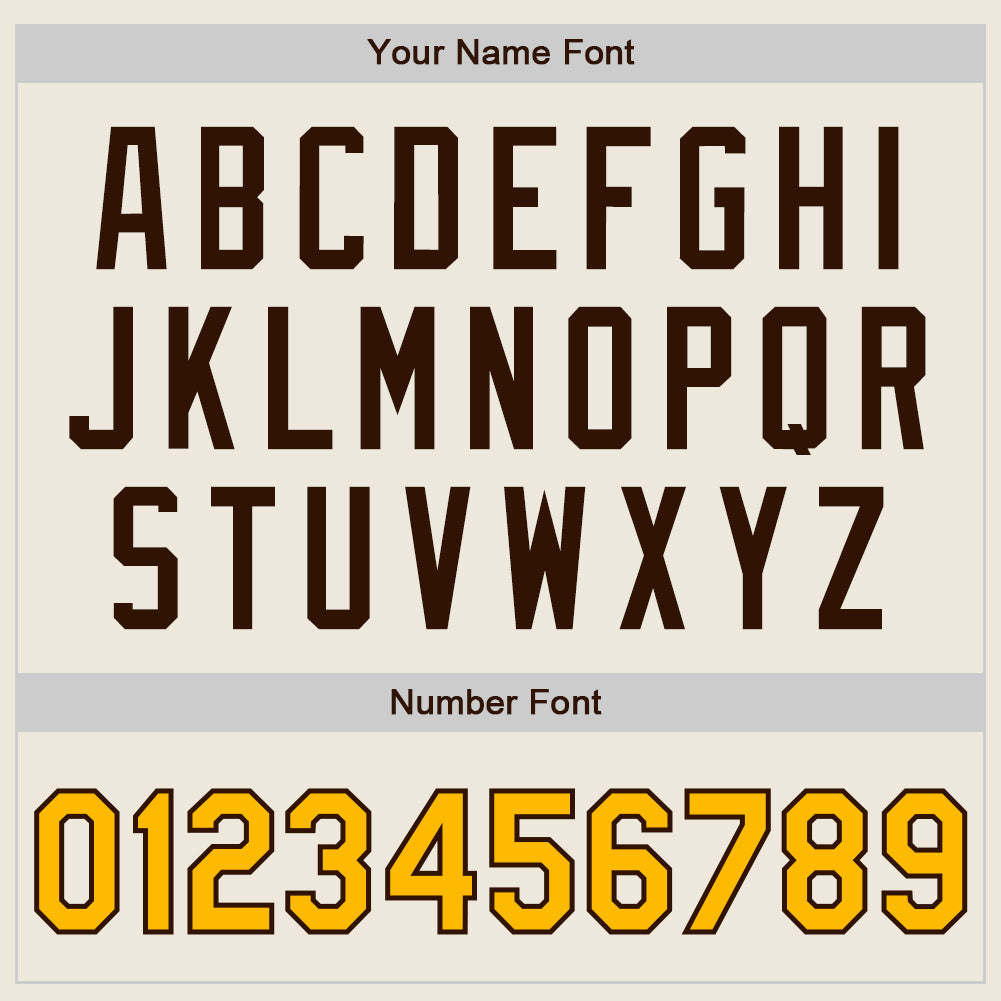 Custom Cream Gold-Brown Authentic Two Tone Baseball Jersey