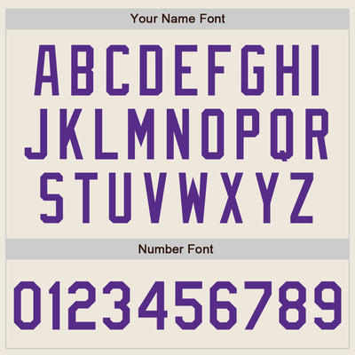 Custom Cream Purple Authentic Two Tone Baseball Jersey