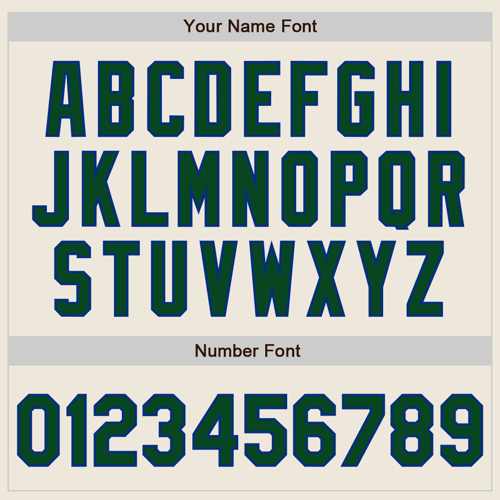 Custom Cream Green-Royal Authentic Two Tone Baseball Jersey