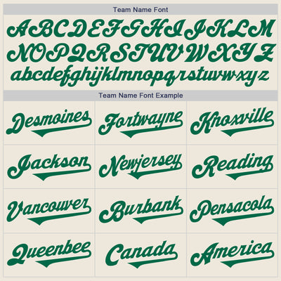 Custom Cream Kelly Green Authentic Two Tone Baseball Jersey