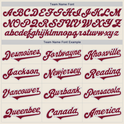 Custom Cream Crimson White-Gray Authentic Two Tone Baseball Jersey