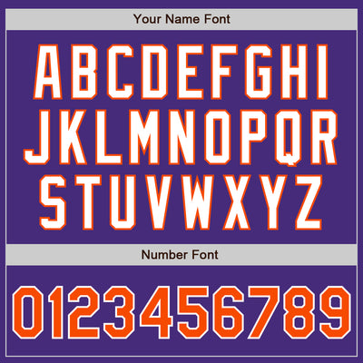 Custom Purple Orange-White Authentic Two Tone Baseball Jersey