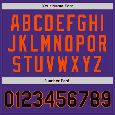 Custom Purple Black-Orange Authentic Two Tone Baseball Jersey