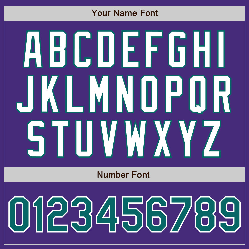 Custom Purple Teal-White Authentic Two Tone Baseball Jersey