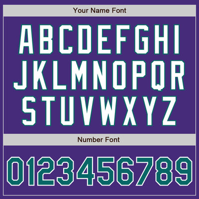 Custom Purple Teal-White Authentic Two Tone Baseball Jersey