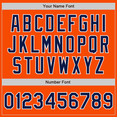 Custom Orange Navy-White Authentic Two Tone Baseball Jersey