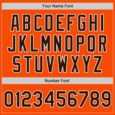 Custom Orange Brown-White Authentic Two Tone Baseball Jersey