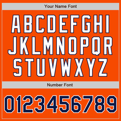 Custom Orange Navy-White Authentic Two Tone Baseball Jersey