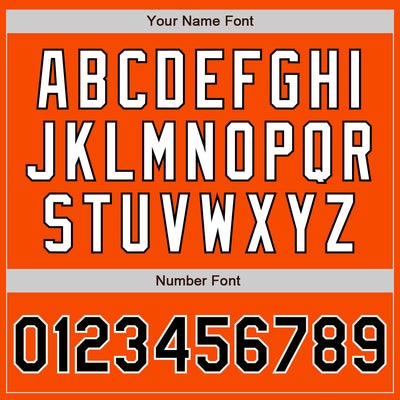 Custom Orange Black-White Authentic Two Tone Baseball Jersey